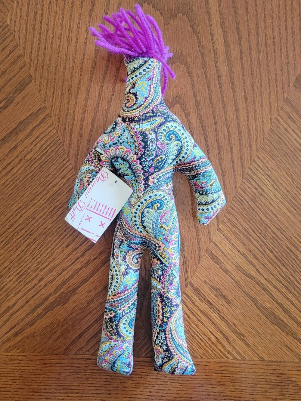 New Dammit Doll Paisley Pattern Stress Gag Plush Gift 12" Tall NWT